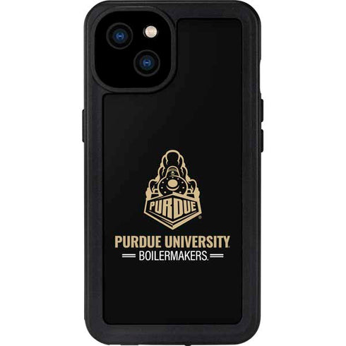 Purdue University Purdue University Boilermakers Signature Logo iPhone 15 Plus Waterproof Case